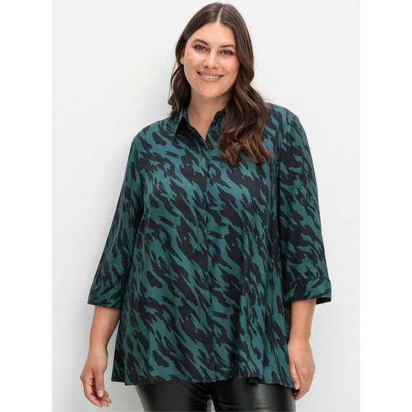 Sheego Klassische Bluse Longbluse 3/4-Arm