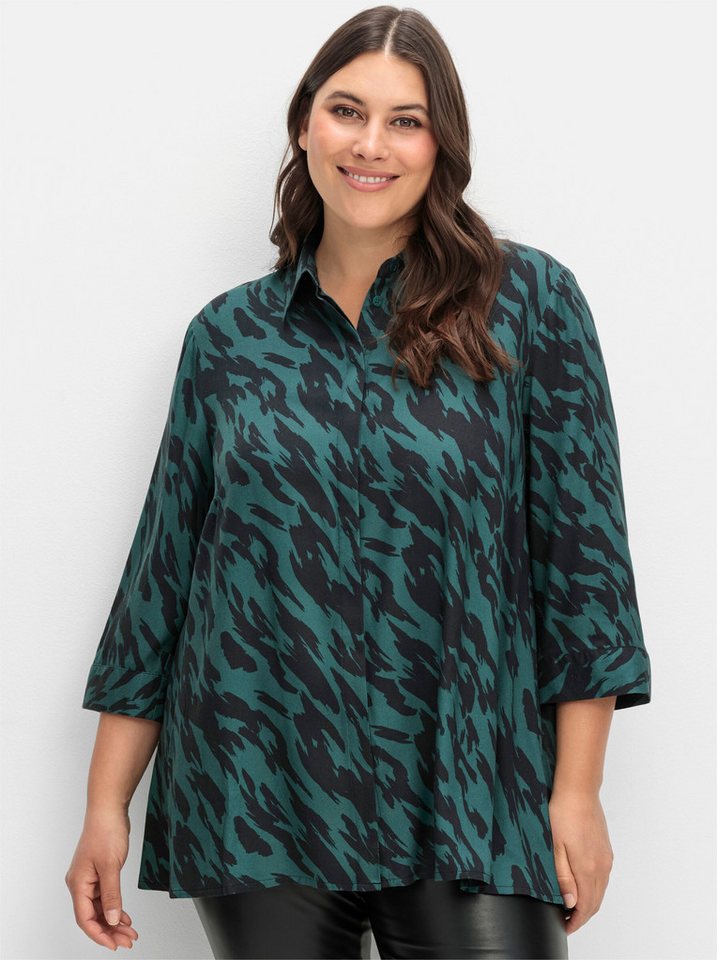 Sheego Klassische Bluse Longbluse 3/4-Arm – Bild 5 von 5