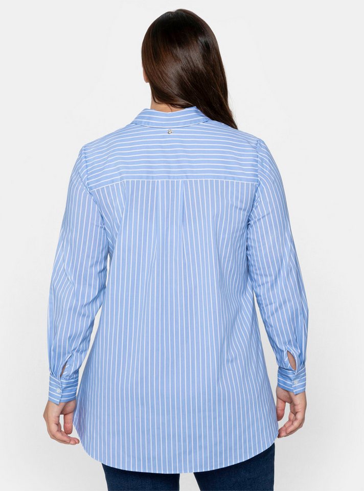 Sheego Klassische Bluse Longbluse Langarm – Bild 5 von 5