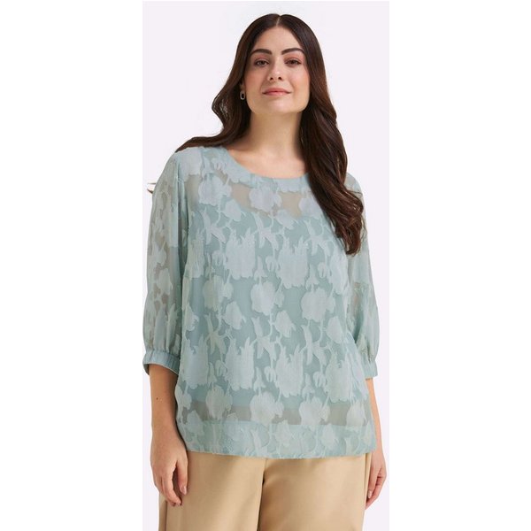Sheego Klassische Bluse Tunika 3/4-Arm