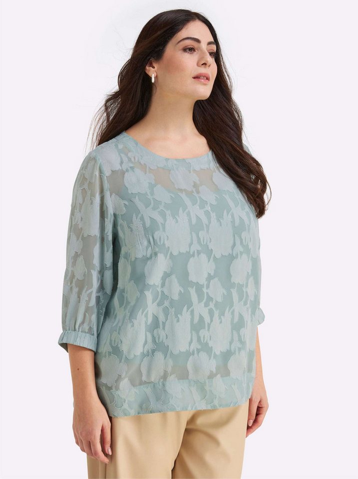 Sheego Klassische Bluse Tunika 3/4-Arm – Bild 3 von 5