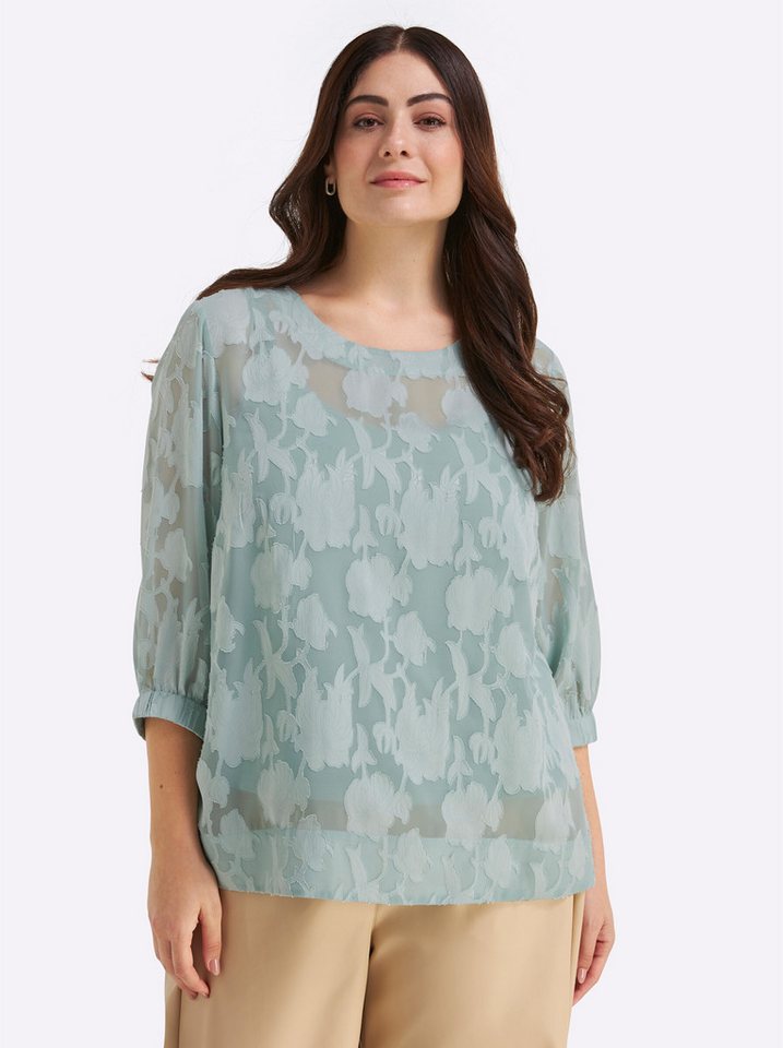 Sheego Klassische Bluse Tunika 3/4-Arm – Bild 5 von 5