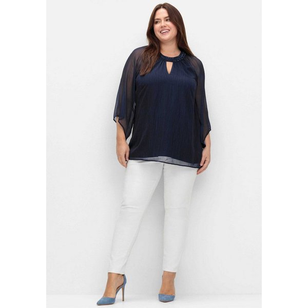 Sheego Klassische Bluse Tunika 3/4-Arm