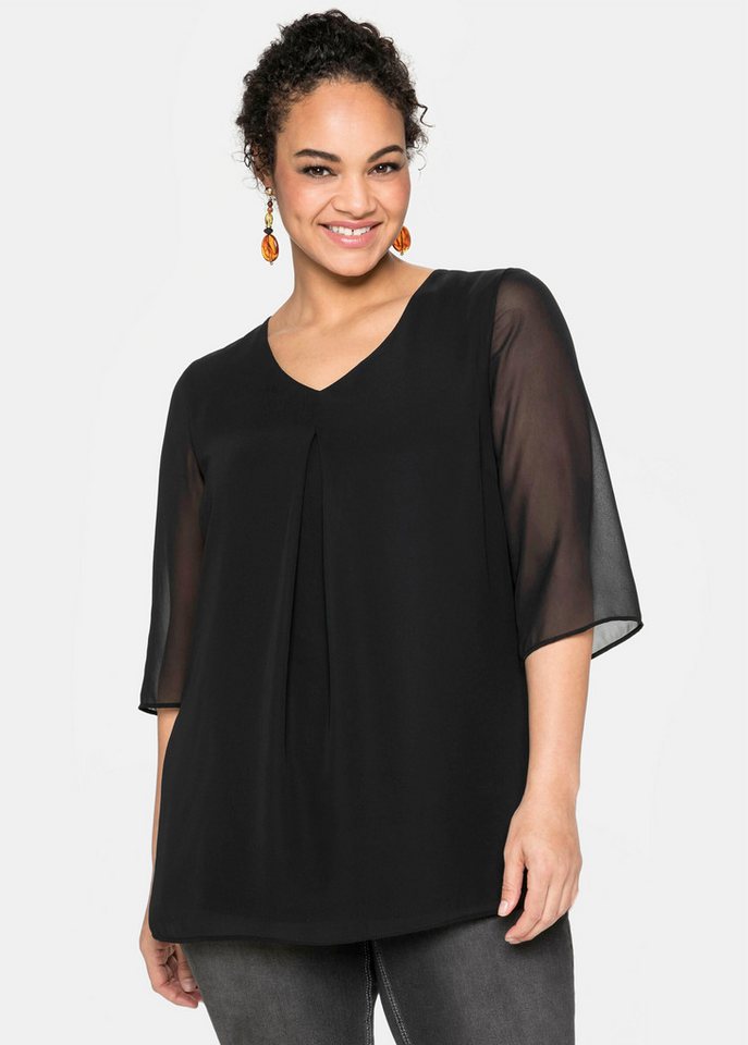 Sheego Klassische Bluse Tunika 3/4-Arm – Bild 4 von 5