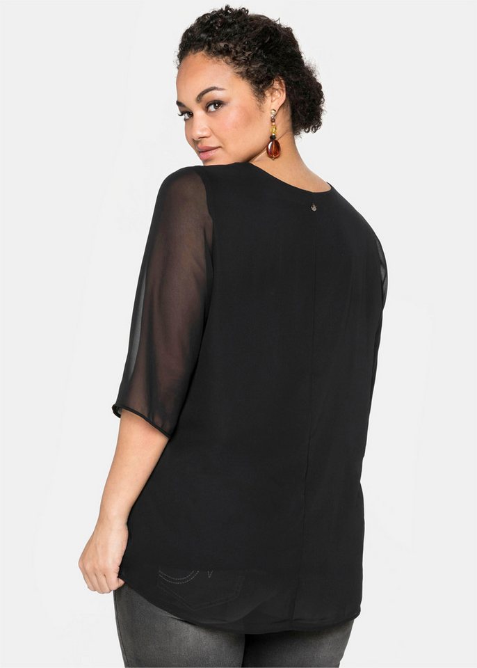 Sheego Klassische Bluse Tunika 3/4-Arm – Bild 5 von 5