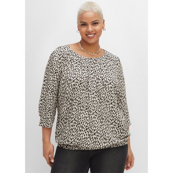 Sheego Klassische Bluse Tunika 3/4-Arm