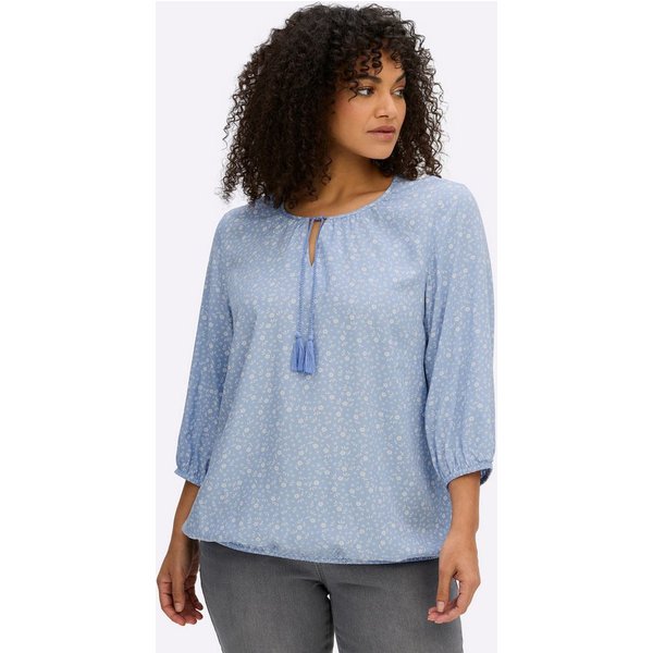 Sheego Klassische Bluse Tunika 3/4-Arm