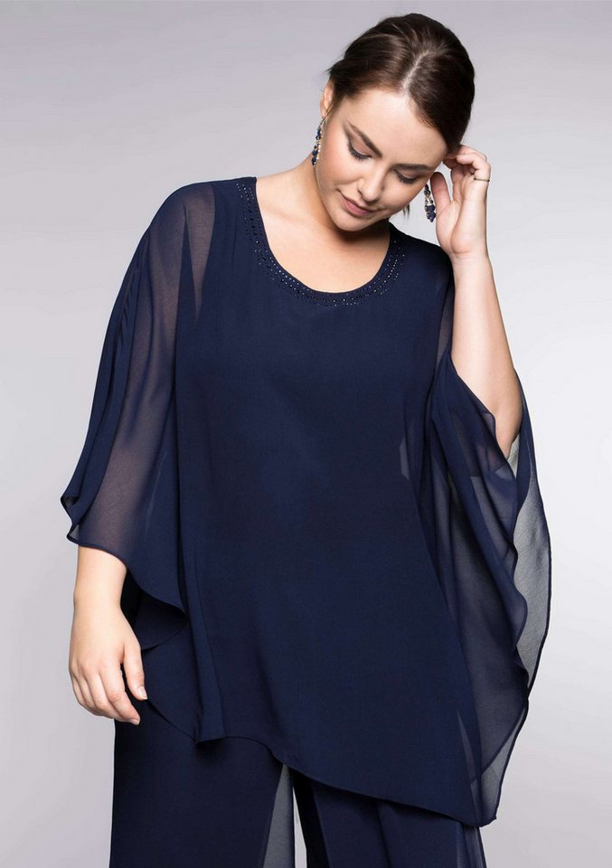 Sheego Klassische Bluse Tunika 3/4-Arm – Bild 3 von 5