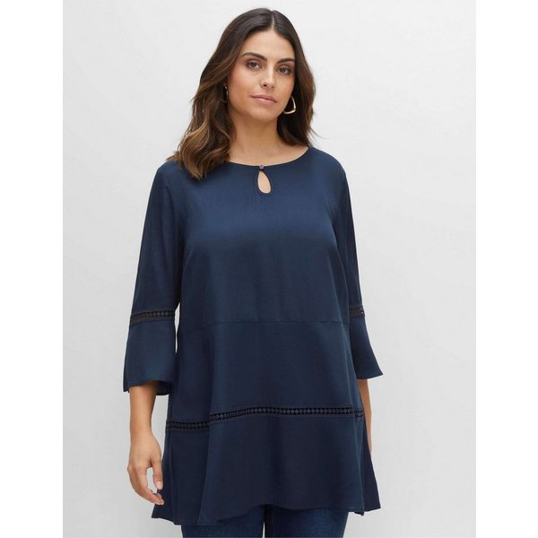 Sheego Klassische Bluse Tunika 3/4-Arm