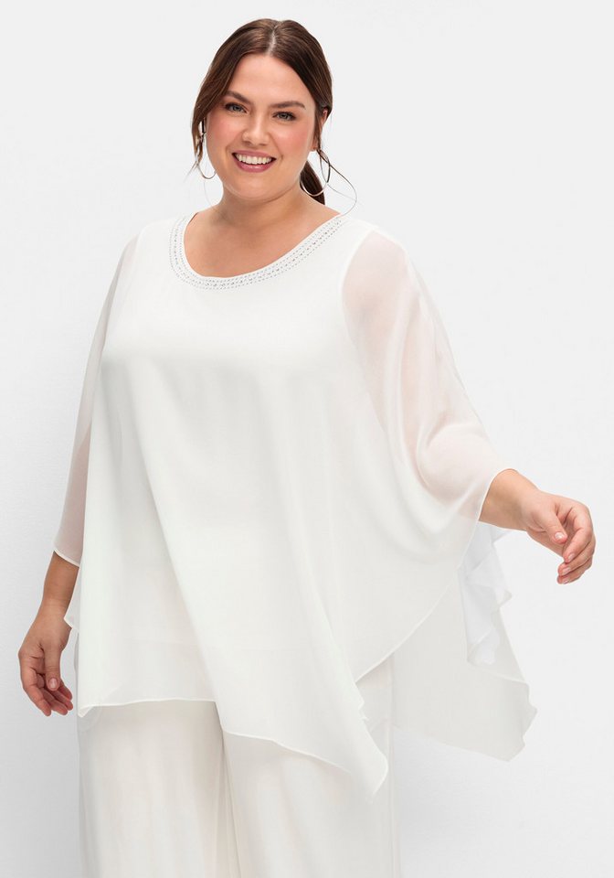 Sheego Klassische Bluse Tunika 3/4-Arm – Bild 4 von 5