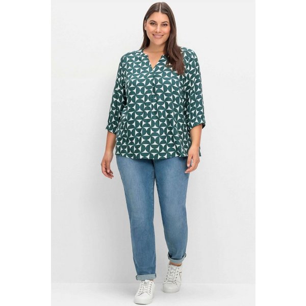 Sheego Klassische Bluse Tunika 3/4-Arm