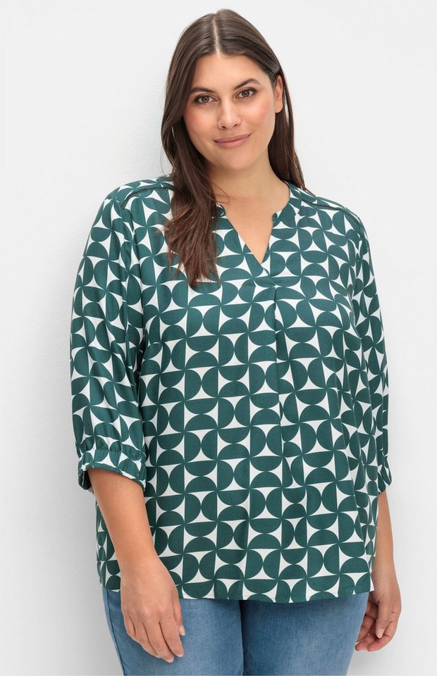 Sheego Klassische Bluse Tunika 3/4-Arm – Bild 4 von 5