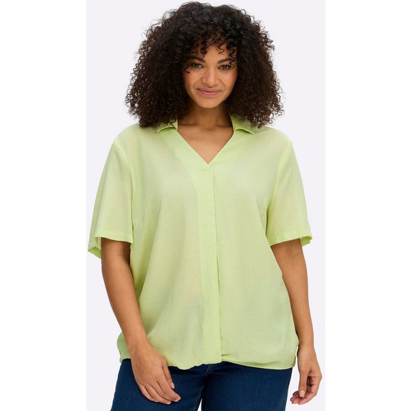 Sheego Klassische Bluse Tunika Kurzarm