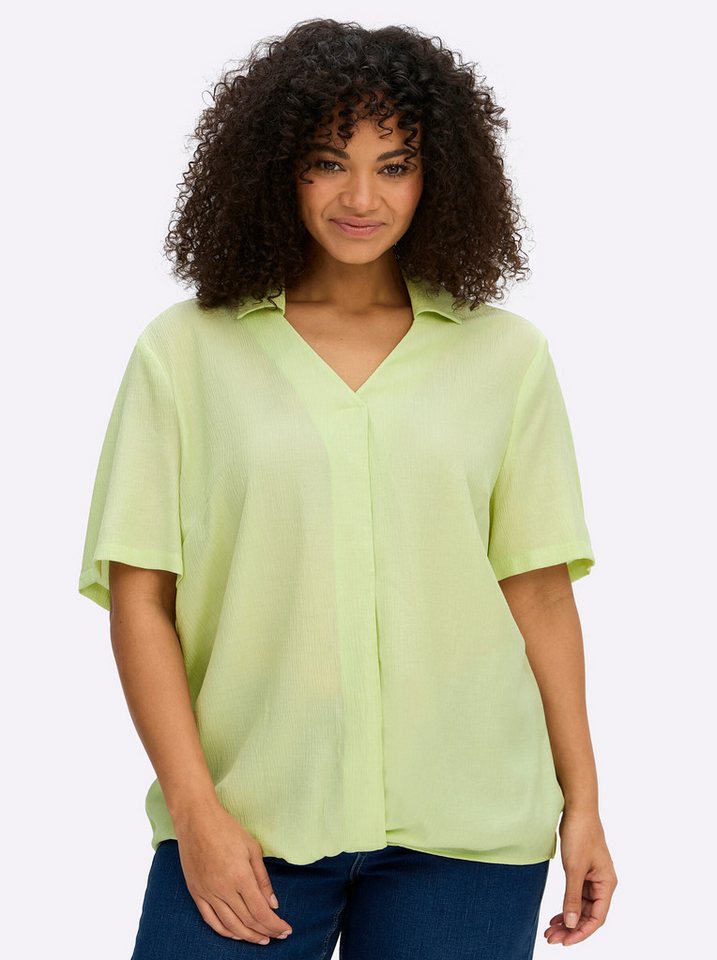 Sheego Klassische Bluse Tunika Kurzarm – Bild 2 von 5