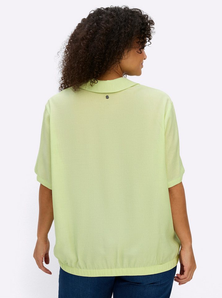 Sheego Klassische Bluse Tunika Kurzarm – Bild 3 von 5