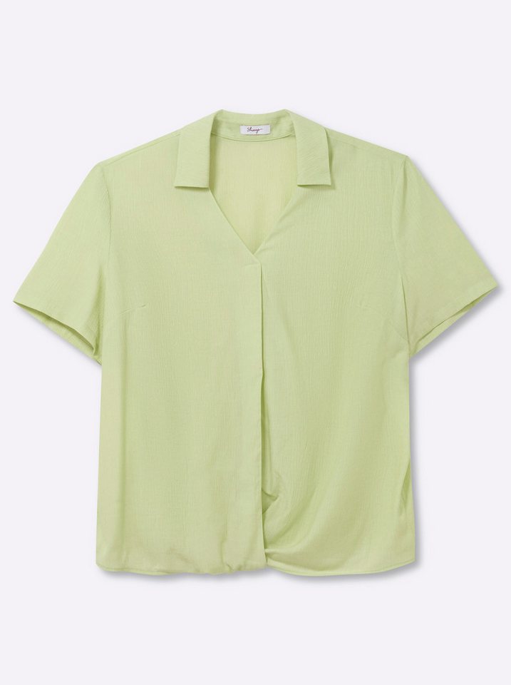 Sheego Klassische Bluse Tunika Kurzarm – Bild 4 von 5