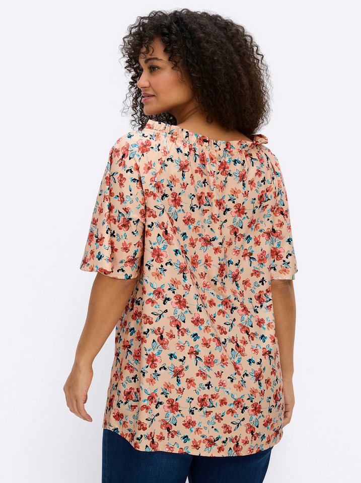 Sheego Klassische Bluse Tunika Kurzarm – Bild 2 von 5