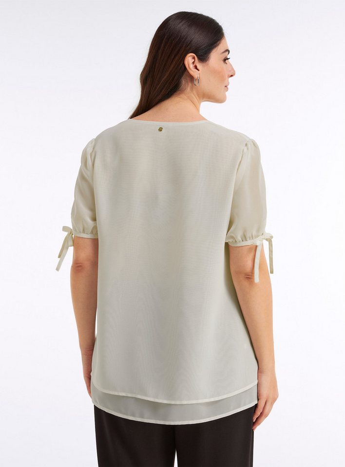 Sheego Klassische Bluse Tunika Kurzarm – Bild 2 von 5
