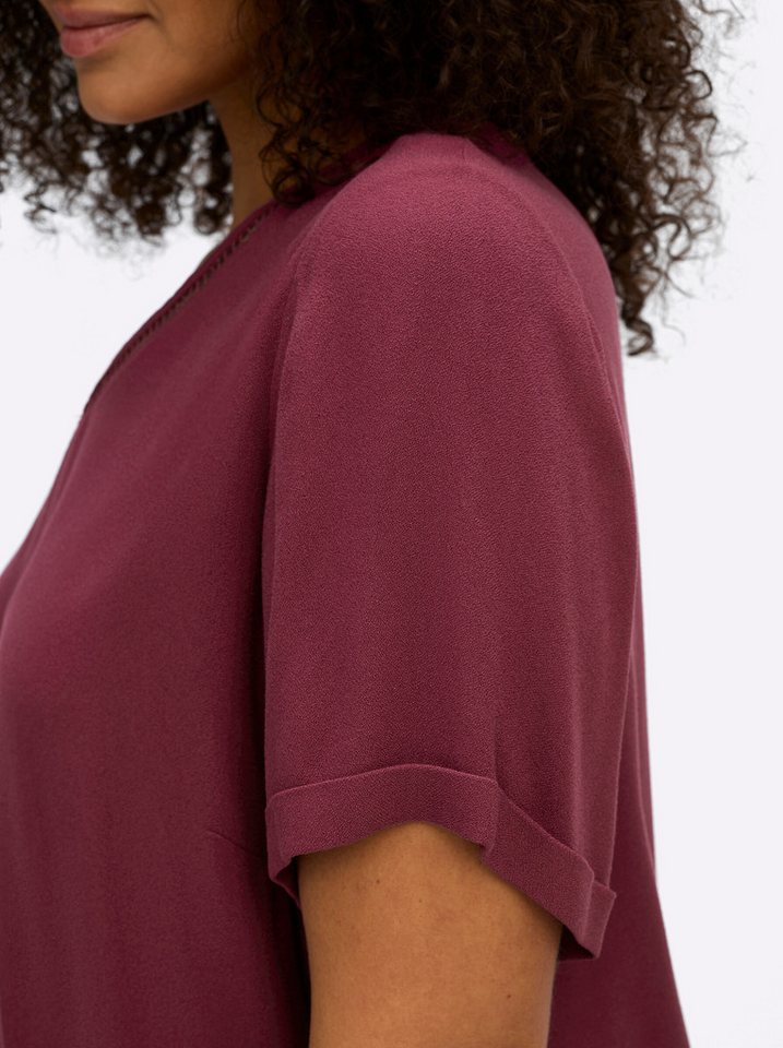 Sheego Klassische Bluse Tunika Kurzarm – Bild 5 von 5