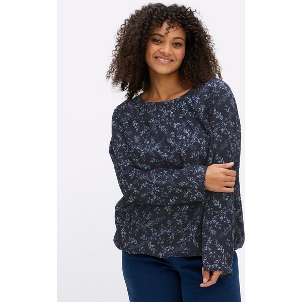 Sheego Klassische Bluse Tunika Langarm