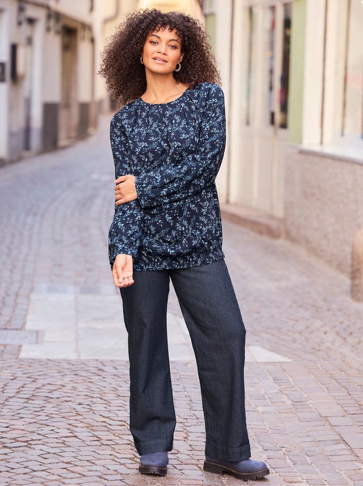 Sheego Klassische Bluse Tunika Langarm – Bild 3 von 5