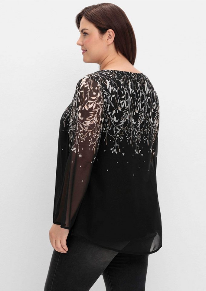 Sheego Klassische Bluse Tunika Langarm – Bild 2 von 5