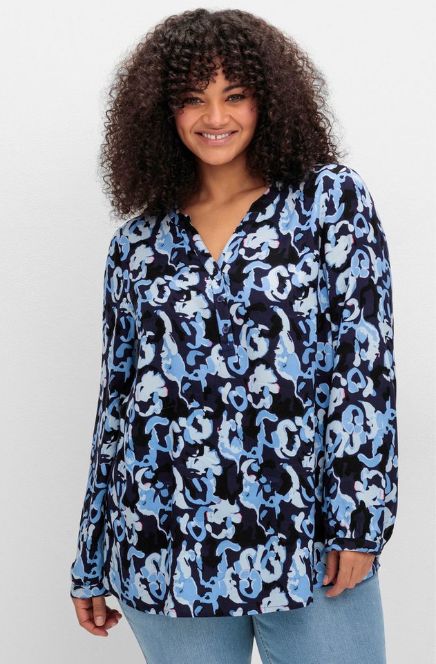 Sheego Klassische Bluse Tunika Langarm – Bild 5 von 5