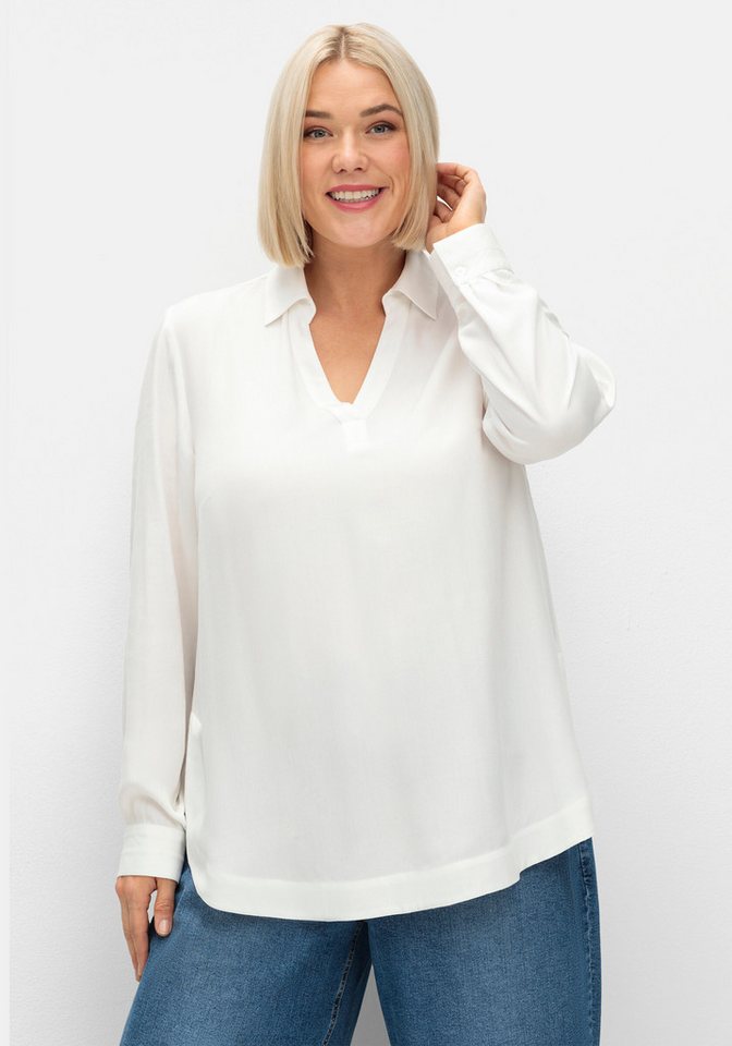 Sheego Klassische Bluse Tunika Langarm – Bild 4 von 5