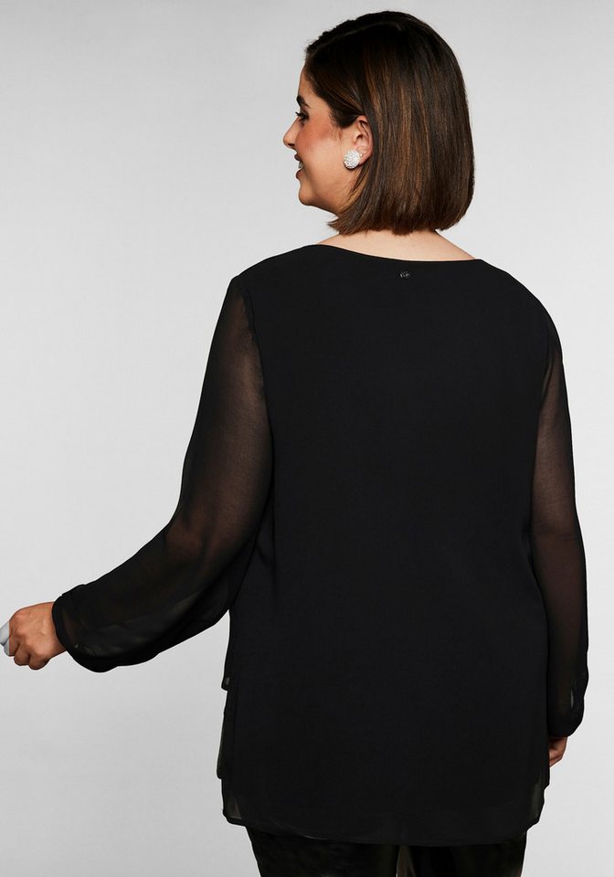 Sheego Klassische Bluse Tunika Langarm – Bild 5 von 5