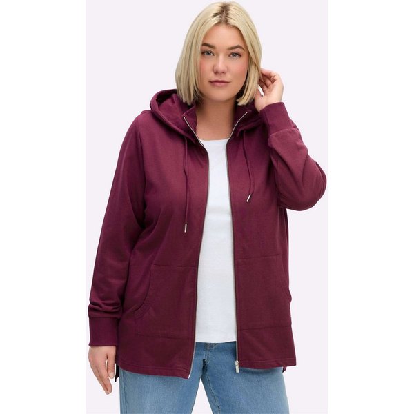 Sheego Shirtjacke Sweatjacke Langarm