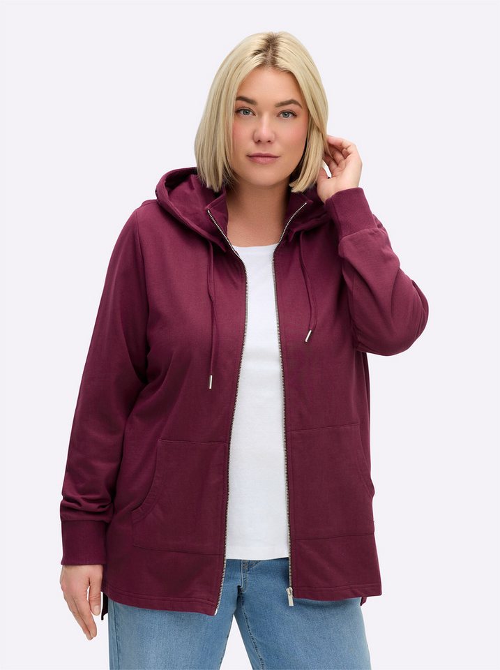 Sheego Shirtjacke Sweatjacke Langarm – Bild 5 von 5