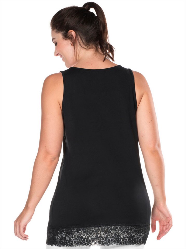 Sheego Shirttop Longtop Ärmellos – Bild 4 von 5