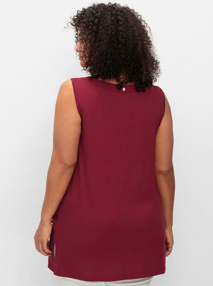 Sheego Shirttop Longtop Ärmellos – Bild 2 von 5