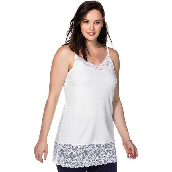 Sheego Shirttop Longtop Ärmellos