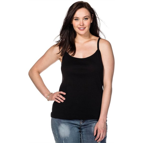 Sheego Shirttop Spaghettitop Ärmellos