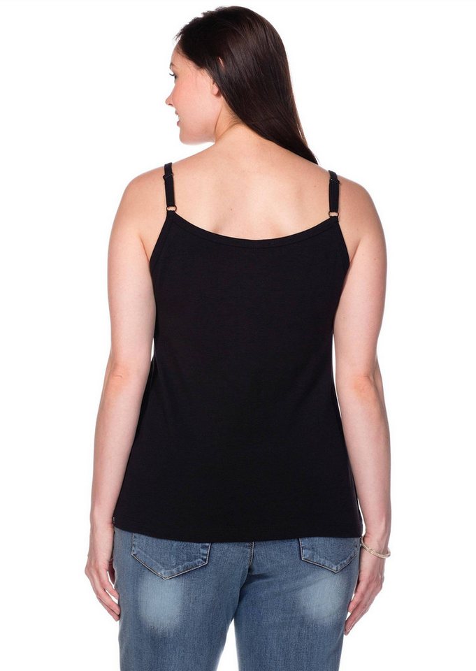 Sheego Shirttop Spaghettitop Ärmellos – Bild 2 von 5