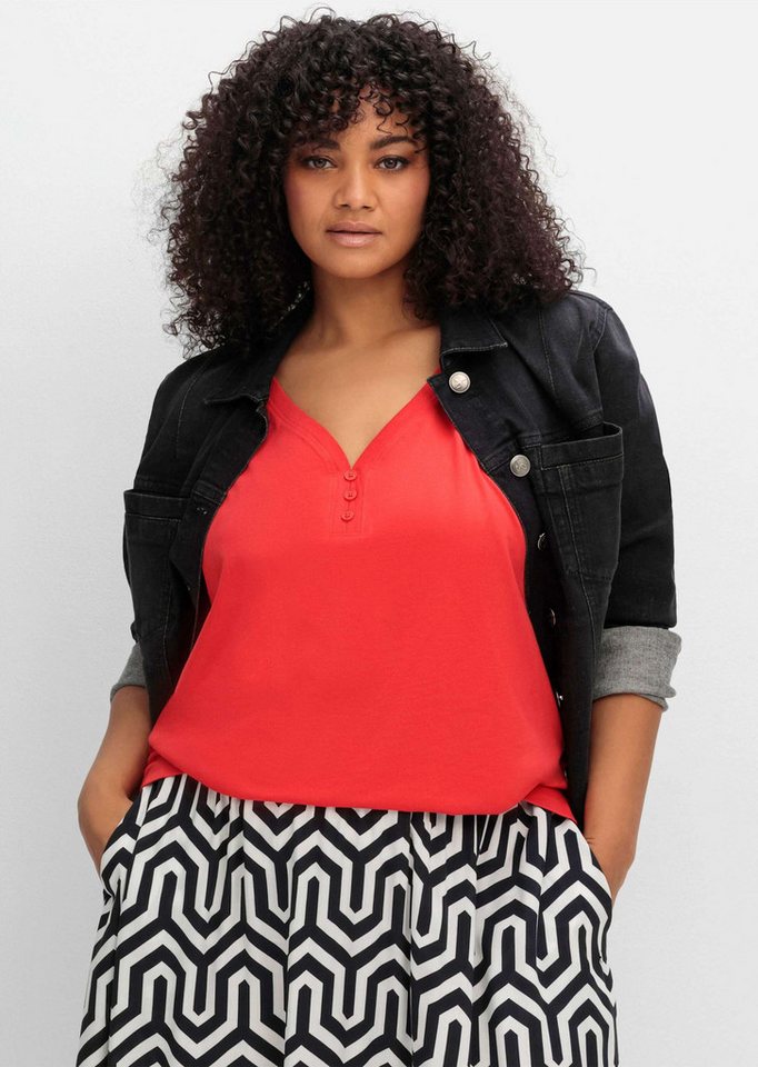 Sheego Shirttop Tanktop Ärmellos – Bild 3 von 5