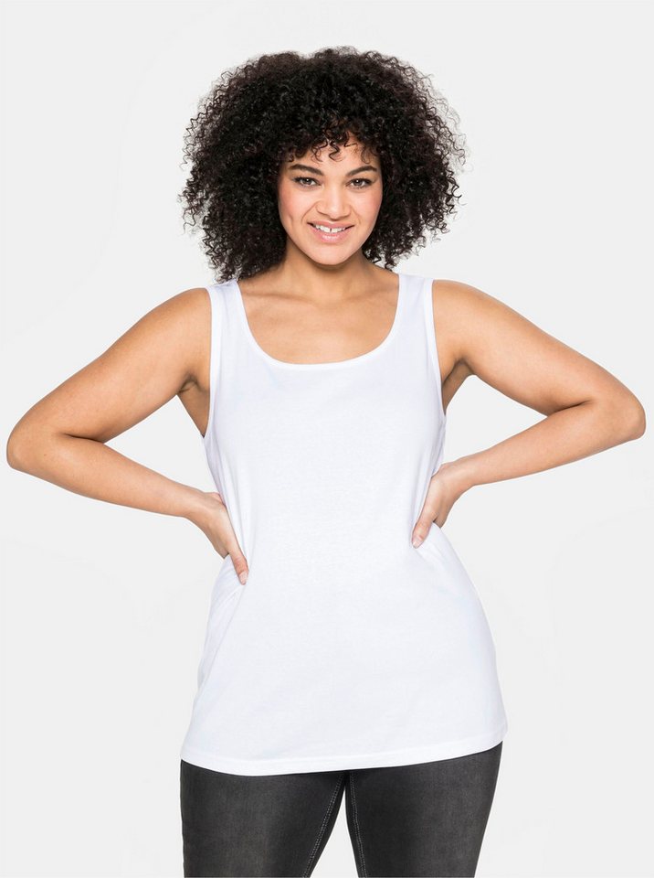 Sheego Shirttop Tanktop Ärmellos – Bild 4 von 5