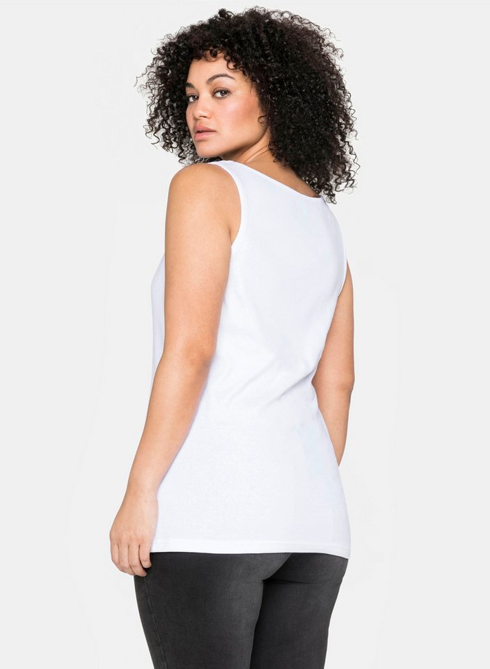 Sheego Shirttop Tanktop Ärmellos – Bild 5 von 5