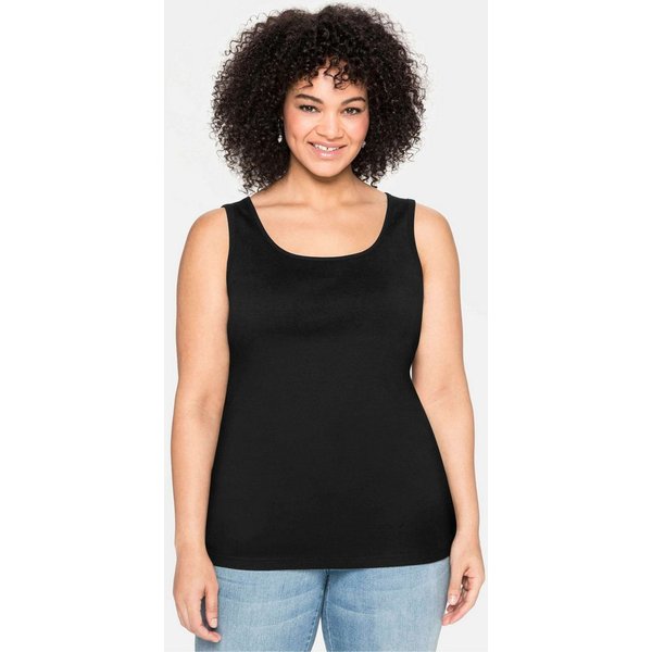 Sheego Shirttop Tanktop Ärmellos