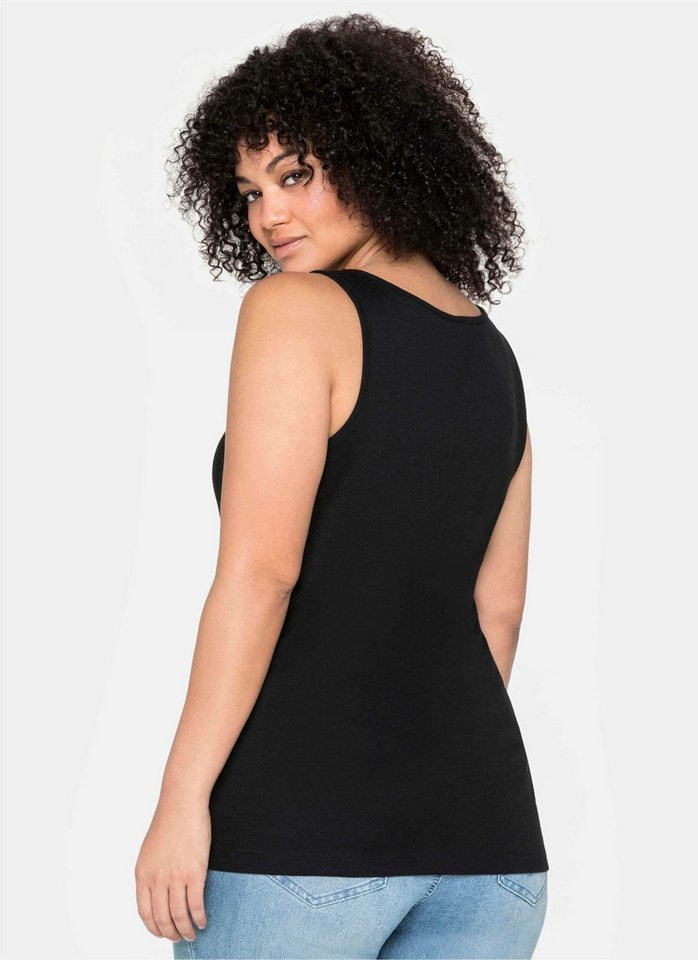 Sheego Shirttop Tanktop Ärmellos – Bild 2 von 5