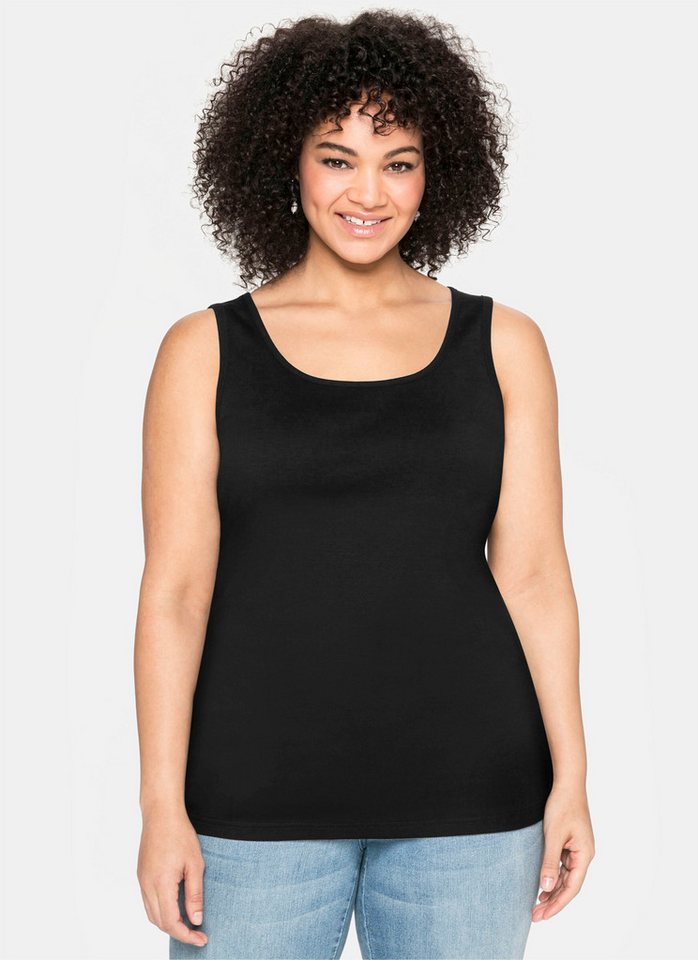Sheego Shirttop Tanktop Ärmellos – Bild 4 von 5