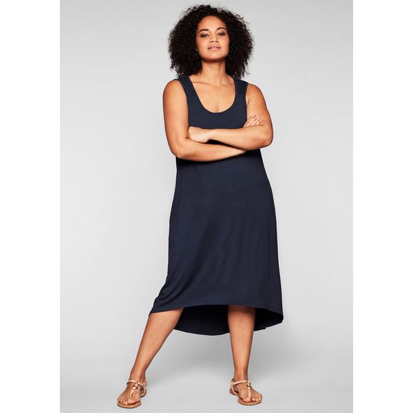 Sheego Strandkleid Strandkleid Ärmellos