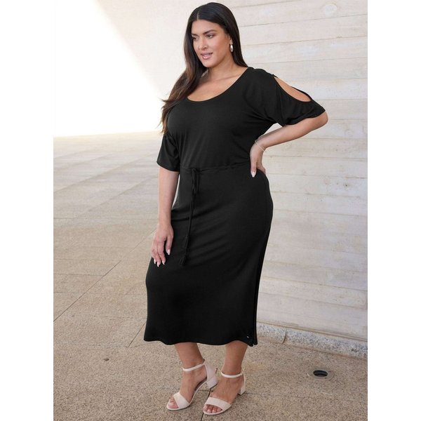 Sheego Strandkleid Jersey-Kleid Kurzarm