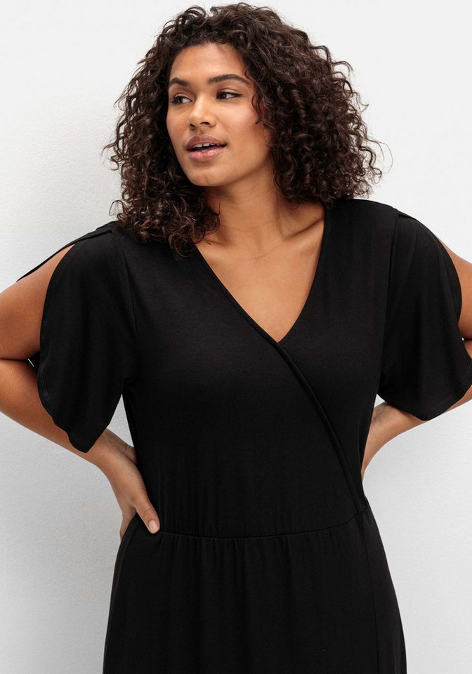 Sheego Strandkleid Jerseykleid Kurzarm – Bild 3 von 5