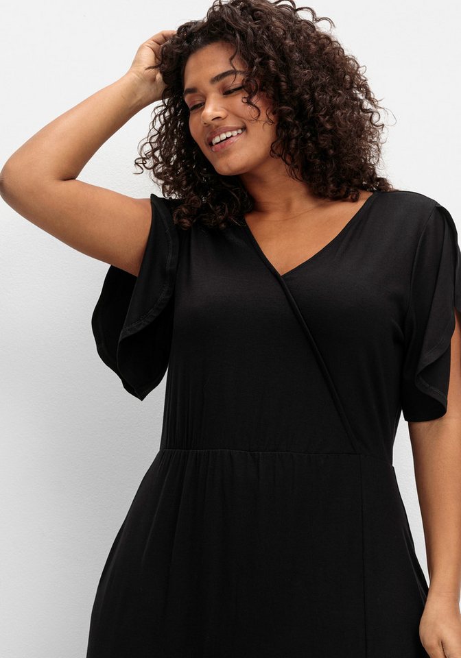 Sheego Strandkleid Jerseykleid Kurzarm – Bild 5 von 5