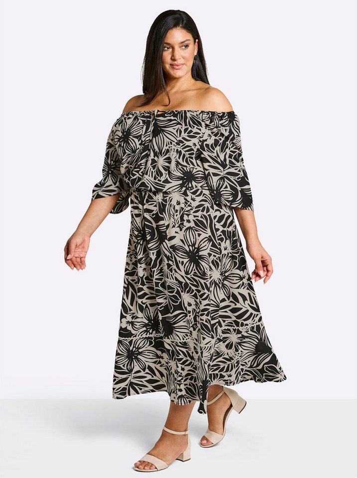 Sheego Strandkleid Maxikleid Kurzarm – Bild 4 von 5