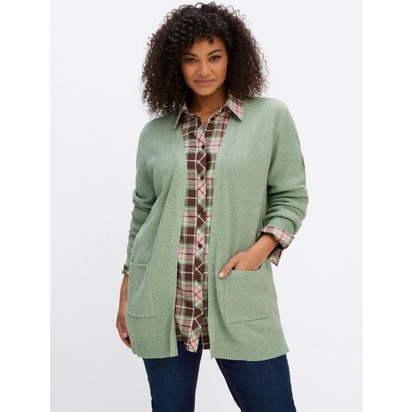 Sheego Strickjacke Strickjacke Langarm Feinstrick