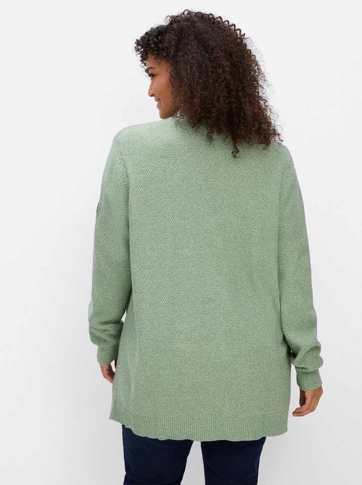 Sheego Strickjacke Strickjacke Langarm Feinstrick – Bild 2 von 5