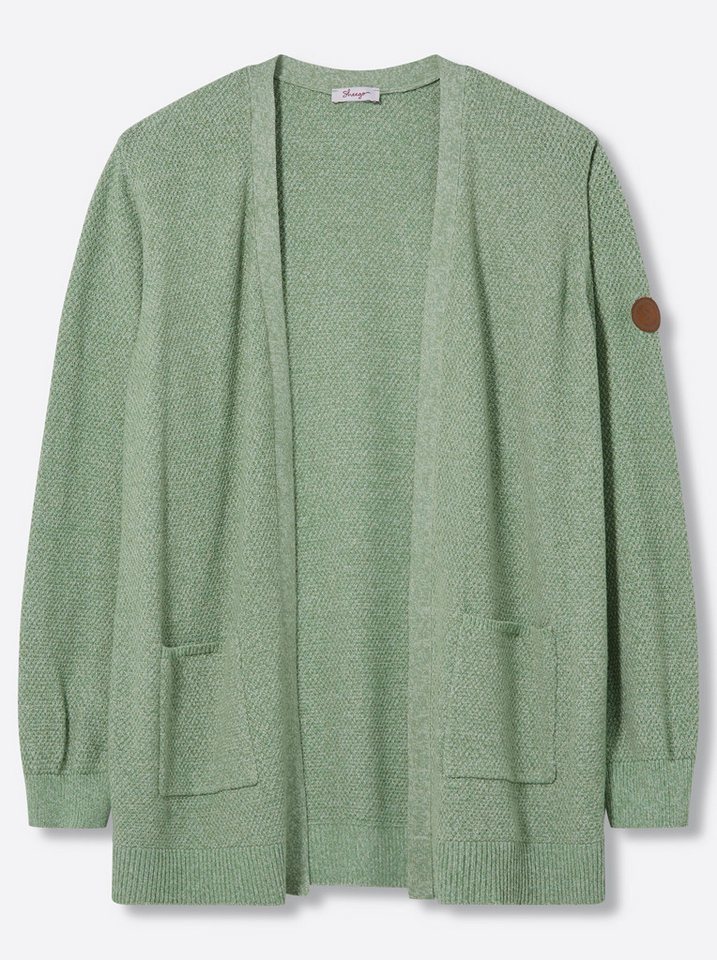 Sheego Strickjacke Strickjacke Langarm Feinstrick – Bild 3 von 5